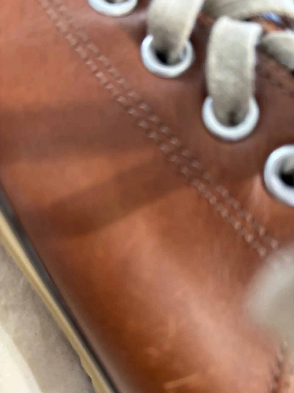 Converse Low Top Leather Sneakers in Brown with Cream Accents - Picture 6 of 6